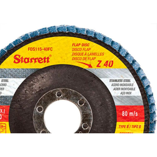Disco Flap Starrett 4.1/2 X 120 Disco Flap Starrett 4.1/2 X 120