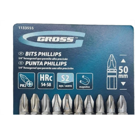 Bits Phillips Gross S2(Ph2)X 50Mm C/10 Bits Phillips Gross S2(Ph2)X 50Mm C/10