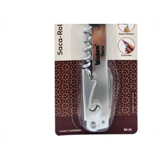Saca Rolhas C/Abridor Br28 Western Saca Rolhas C/Abridor Br28 Western
