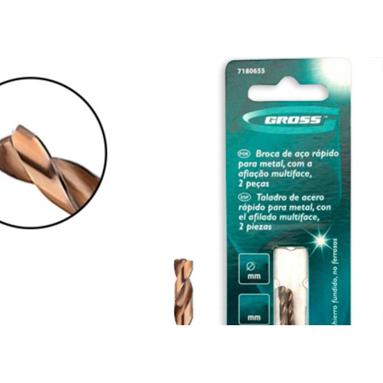 Broca Aco Rapido Gross 2,5Mm - Kit C/2 PC Broca Aco Rapido Gross 2,5Mm - Kit C/2 PC