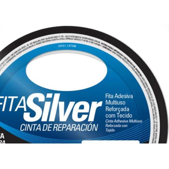 Fita Adesiva Silver Tek 48Mmx 5M-Preta Fita Adesiva Silver Tek 48Mmx 5M-Preta
