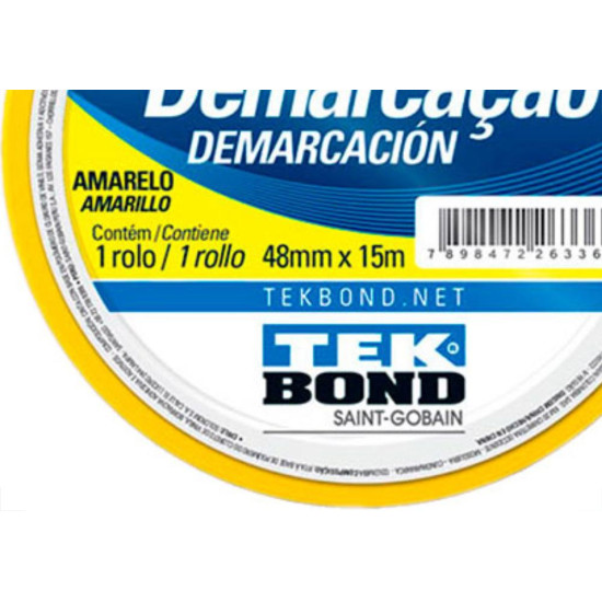 Fita Demarcao Solo Tek 48Mmx15M-Amar Fita Demarcao Solo Tek 48Mmx15M-Amar