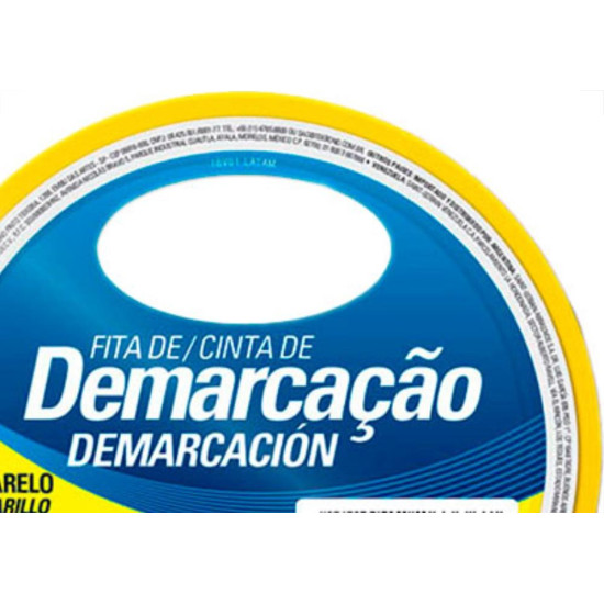 Fita Demarcao Solo Tek 48Mmx15M-Amar Fita Demarcao Solo Tek 48Mmx15M-Amar