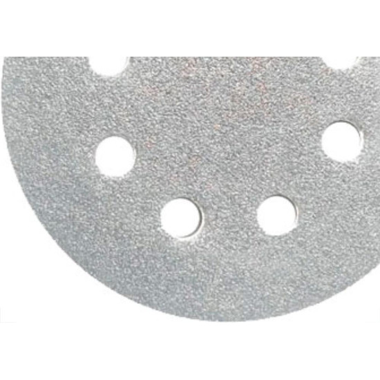 Disco Lixa Pluma Branco 5X600 8Furo - Kit C/10 PC