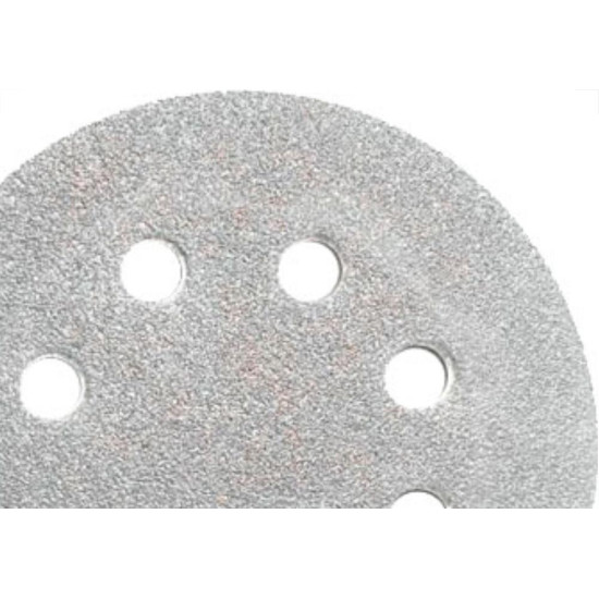 Disco Lixa Pluma Branco 5X220 8Furo - Kit C/10 PC