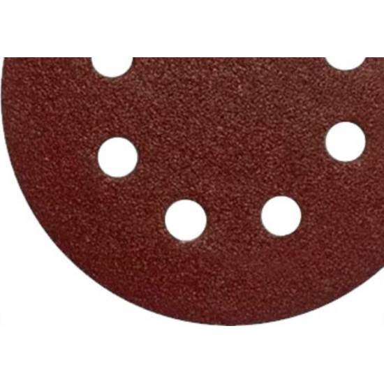 Disco Lixa Pluma Ferro 5 X150 8Furo - Kit C/10 PC