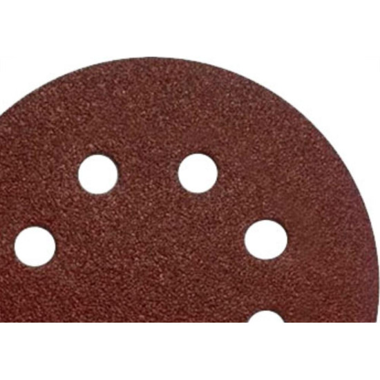 Disco Lixa Pluma Ferro 5 X150 8Furo - Kit C/10 PC