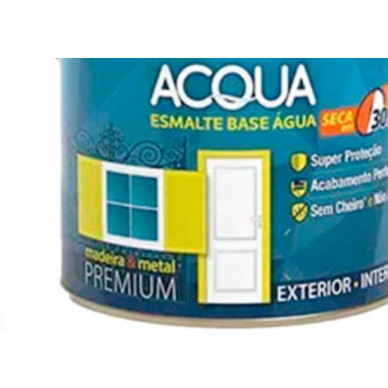 Tinta Esmalte Eucatex Brilho Base Agua 1/4 Preto