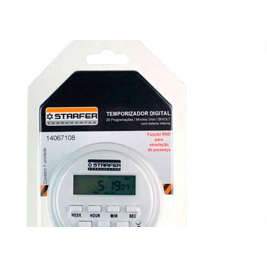 Timer Digital Starfer Bivolt Timer Digital Starfer Bivolt