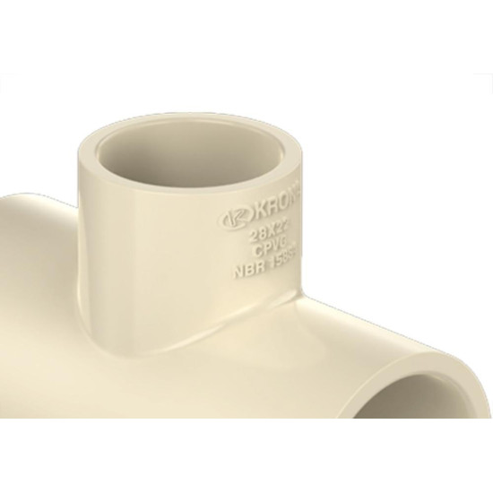 Cpvc-Krona Tee Reducao 28X15
