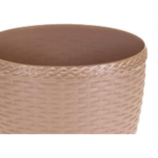 Vaso Rattan Mini Palha-0562 Vaso Rattan Mini Palha-0562