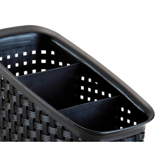 Organizador Multiuso Rattan Preto