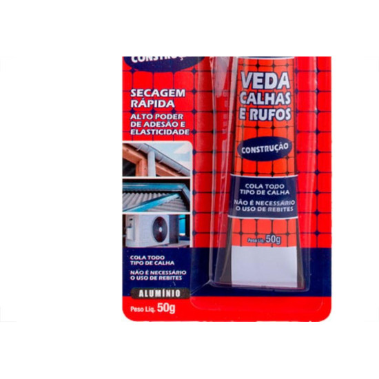 Cola Veda Calha Garin Aluminio 50G Cola Veda Calha Garin Aluminio 50G