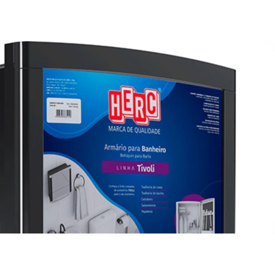 Armario Banheiro Herc Tivoli Preto 356