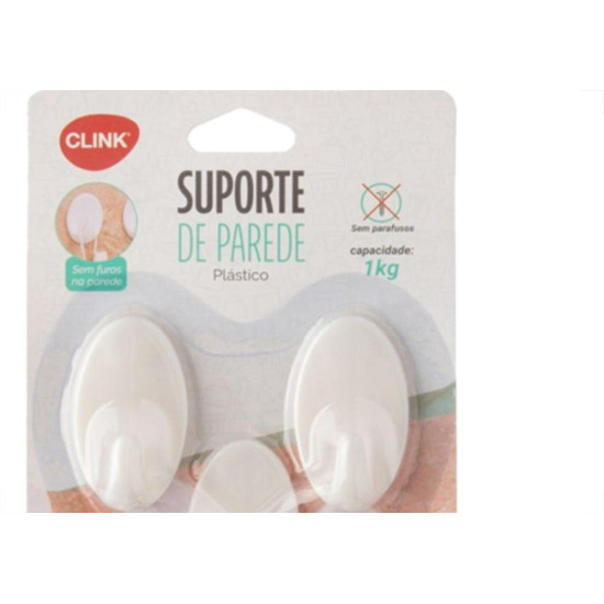 Kit 5 Ganchos Plastico 5X2,5X2Cm