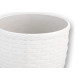 Vaso Rattan Redondo Branco Mini