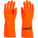 Luva Latex Imbat Forrada Laranja 08