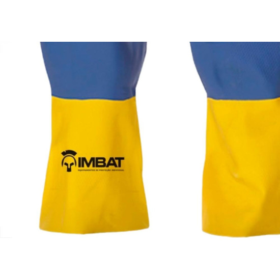 Luva Latex Imbat Neoprene Am/Az 09