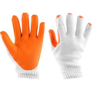 Luva Malha Imbat Emborr.Laranja 09 - Kit C/12 PR Luva Malha Imbat Emborr.Laranja 09 - Kit C/12 PR