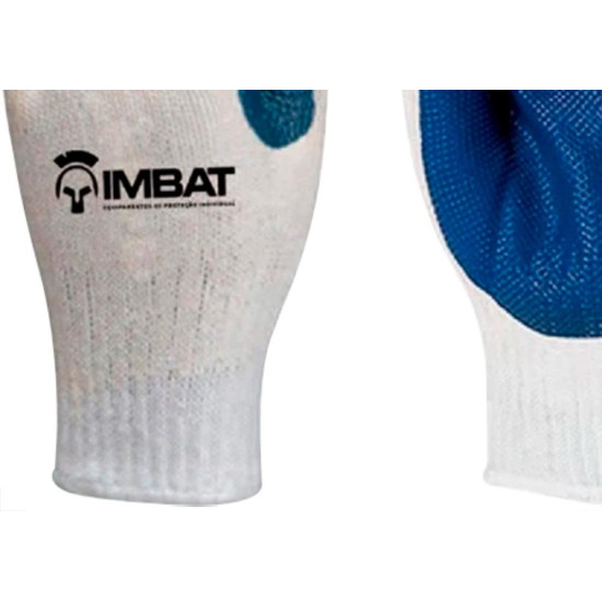 Luva Malha Imbat Emborr.Azul 08 Luva Malha Imbat Emborr.Azul 08