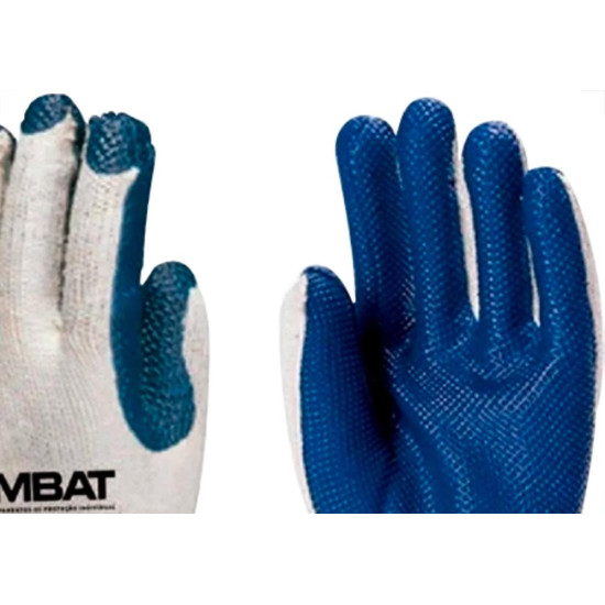 Luva Malha Imbat Emborr.Azul 08 Luva Malha Imbat Emborr.Azul 08