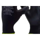 Luva Poliester Imbat Pu Preto 08 - Kit C/12 PR Luva Poliester Imbat Pu Preto 08 - Kit C/12 PR