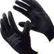 Luva Poliester Imbat Pu Preto 10 - Kit C/12 PR