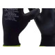 Luva Poliester Imbat Pu Preto 10 - Kit C/12 PR