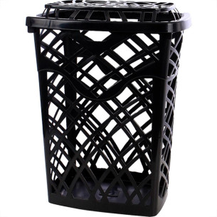 Cesto Telado Retang.Preto 60Lt-3084