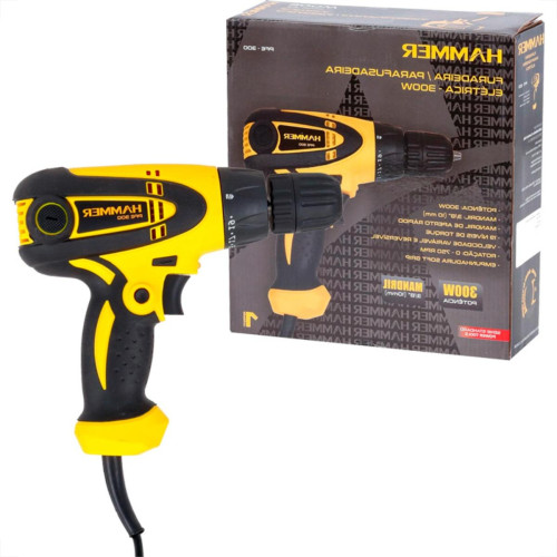 Furadeira/Parafusadeira Hammer 300W 127V Furadeira/Parafusadeira Hammer 300W 127V