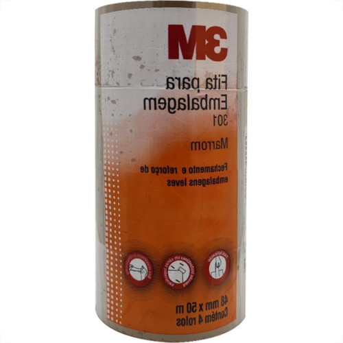 Fita Adesiva P/Embalagem Marrom 3M 48 X 50 - Kit C/4 RL Fita Adesiva P/Embalagem Marrom 3M 48 X 50 - Kit C/4 RL