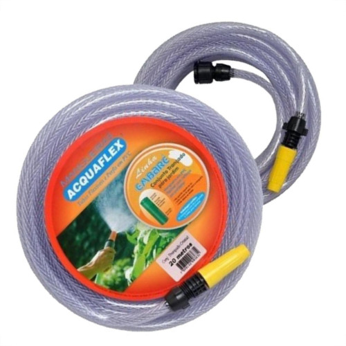 Mangueira Malha trançada Aquaflex Cristal 20Mt Mangueira Malha trançada Aquaflex Cristal 20Mt