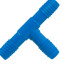 Tee Irrigacao Azul Reboucas Triplo 1/2 - Kit C/25 UN Tee Irrigacao Azul Reboucas Triplo 1/2 - Kit C/25 UN