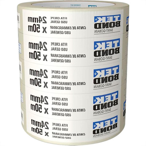 Fita Crepe Tek Bond 24Mm X 50Mt - Kit C/5 RL