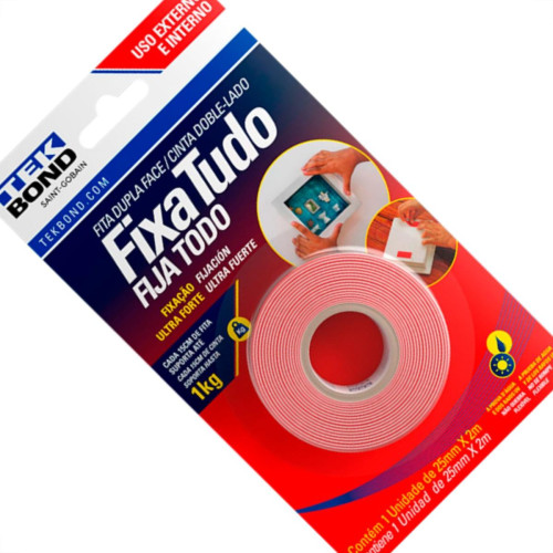 Fita Dupla Face Acr/Tek 25X 2M/Ext