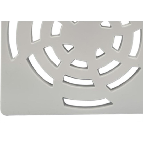 Grelha Quadrada Luconi 100Mm Br Grelha Quadrada Luconi 100Mm Br