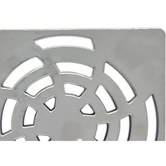 Grelha Quadrada Luconi 100Mm Cr