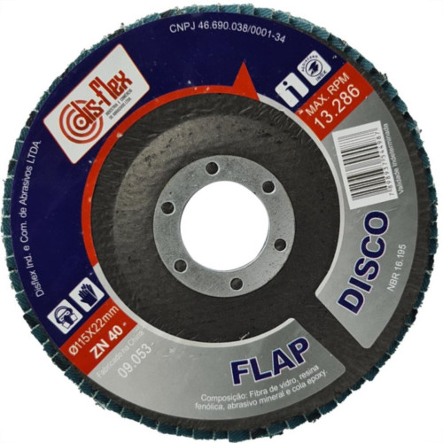 Disco Flap Disflex Fibra 4.1/2X 40 Disco Flap Disflex Fibra 4.1/2X 40