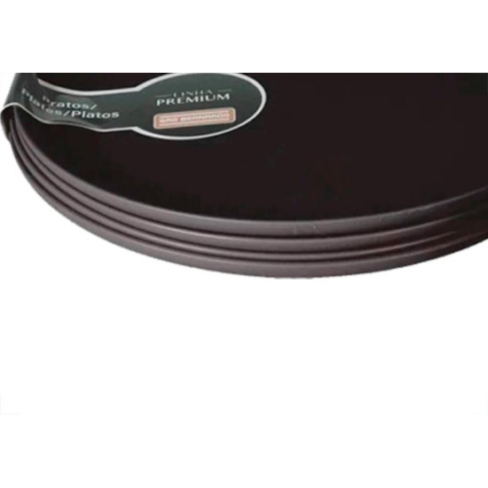 Cj.04 Pratos Rasos Gde Preto Cj.04 Pratos Rasos Gde Preto