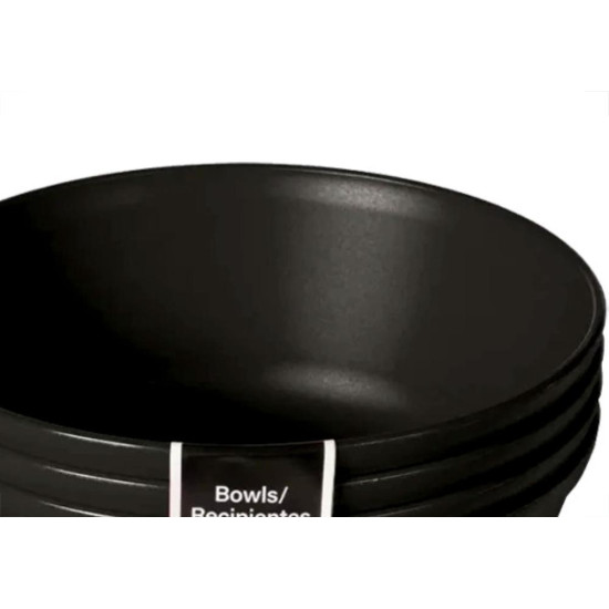 Cj.04 Bowl Pequeno Preto 450Ml Cj.04 Bowl Pequeno Preto 450Ml