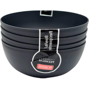 Cj.04 Bowl Grande Preto 1.100Ml