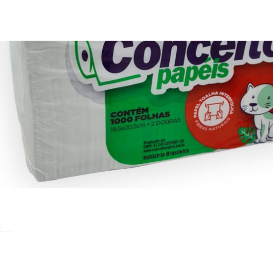Papel Toal.Conceito Branco 1000Fl Papel Toal.Conceito Branco 1000Fl
