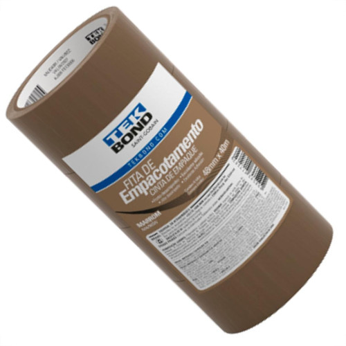 Fita Adesiva P/Embalagem Marrom Tek 48X40Mt - Kit C/4 UN Fita Adesiva P/Embalagem Marrom Tek 48X40Mt - Kit C/4 UN