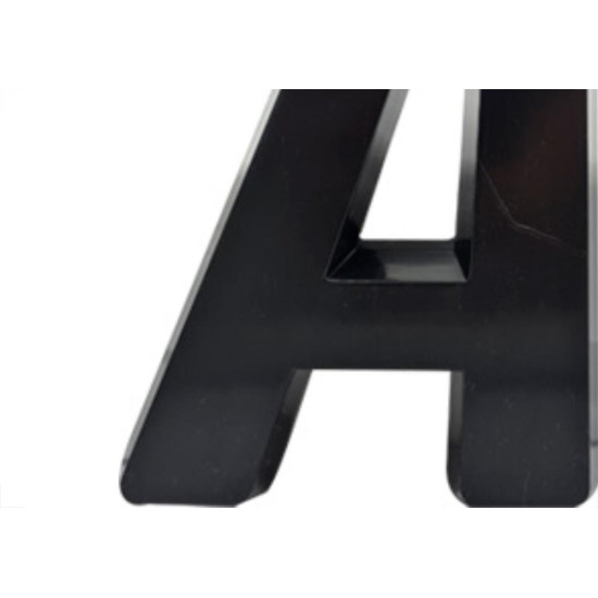 Letra Deplasti 3D Preto A 13Cm Letra Deplasti 3D Preto A 13Cm