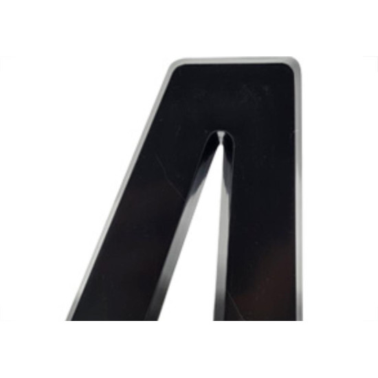 Letra Deplasti 3D Preto A 13Cm Letra Deplasti 3D Preto A 13Cm