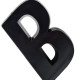 Letra Deplasti 3D Preto B 13Cm Letra Deplasti 3D Preto B 13Cm