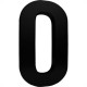 Numero Deplasti 3D Preto 0 13Cm Numero Deplasti 3D Preto 0 13Cm