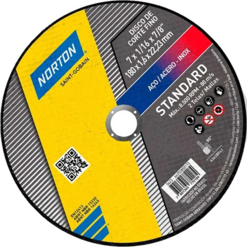 Disco Nort.Inox 7'' X 1,6 Standard