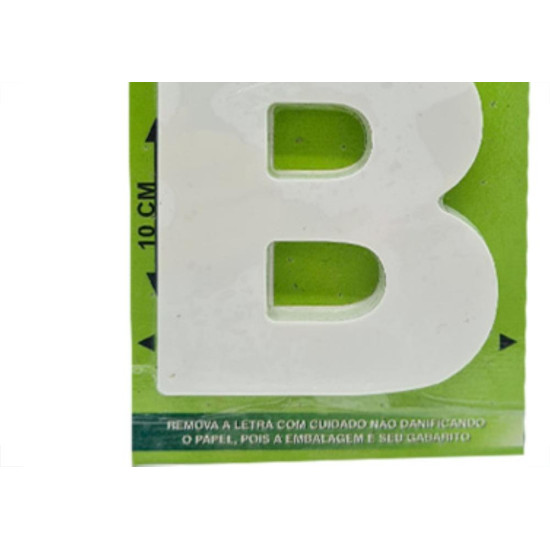 Letra Lubian 3D Branca Abs B 10Cm