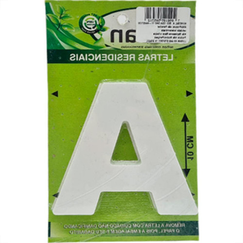 Letra Lubian 3D Branca Abs A 10Cm